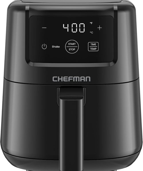 CHEFMAN 2 Qt Mini Air Fryer – Digital Space-Saving Compact Air Fryer with Nonstick and Dishwasher Safe Basket