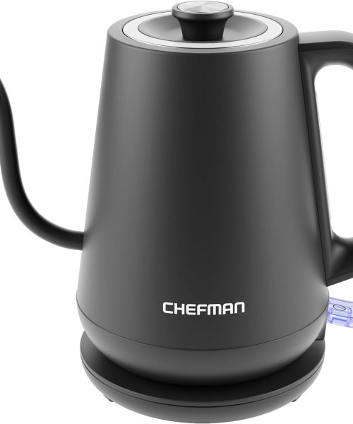 Chefman Gooseneck Electric Kettle. 0.8L Pour Over Tea Kettle for Coffee and Tea.