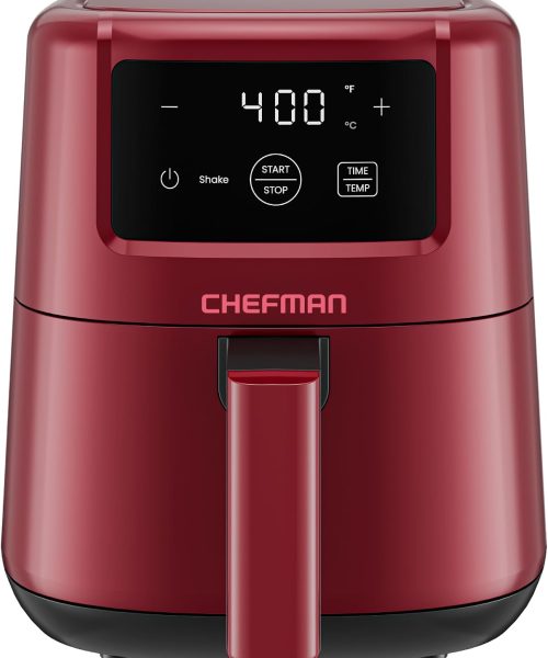 CHEFMAN 2 Qt Mini Air Fryer – Digital Space-Saving Compact Air Fryer with Nonstick and Dishwasher Safe Basket