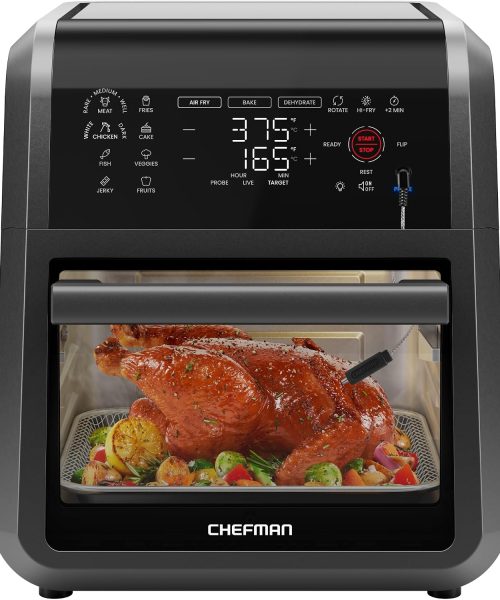 CHEFMAN ExacTemp™ 12 Quart 5-in-1 Air Fryer with Integrated Smart Cooking Thermometer