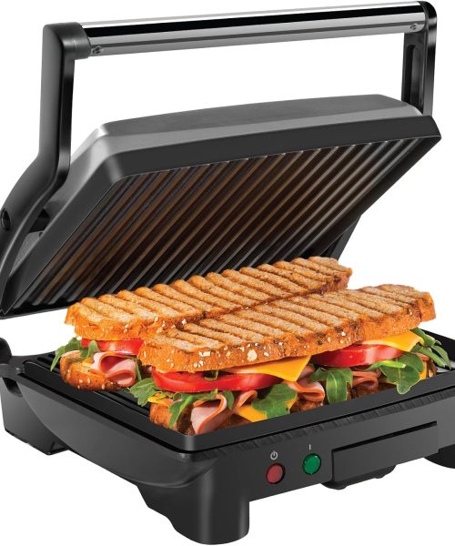 Chefman Panini Press Grill and Gourmet Sandwich Maker Non-Stick Coated Plates.