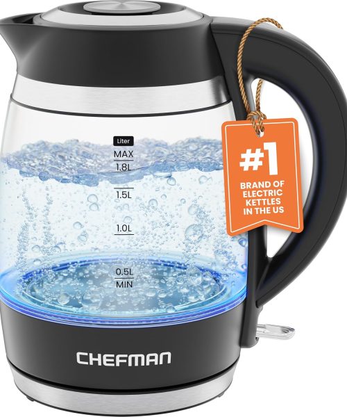 Chefman Electric Kettle. 1.8L 1500W. Hot Water Boiler.
